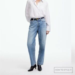 Madewell Darted Barrel Jean in Dobbins Wash